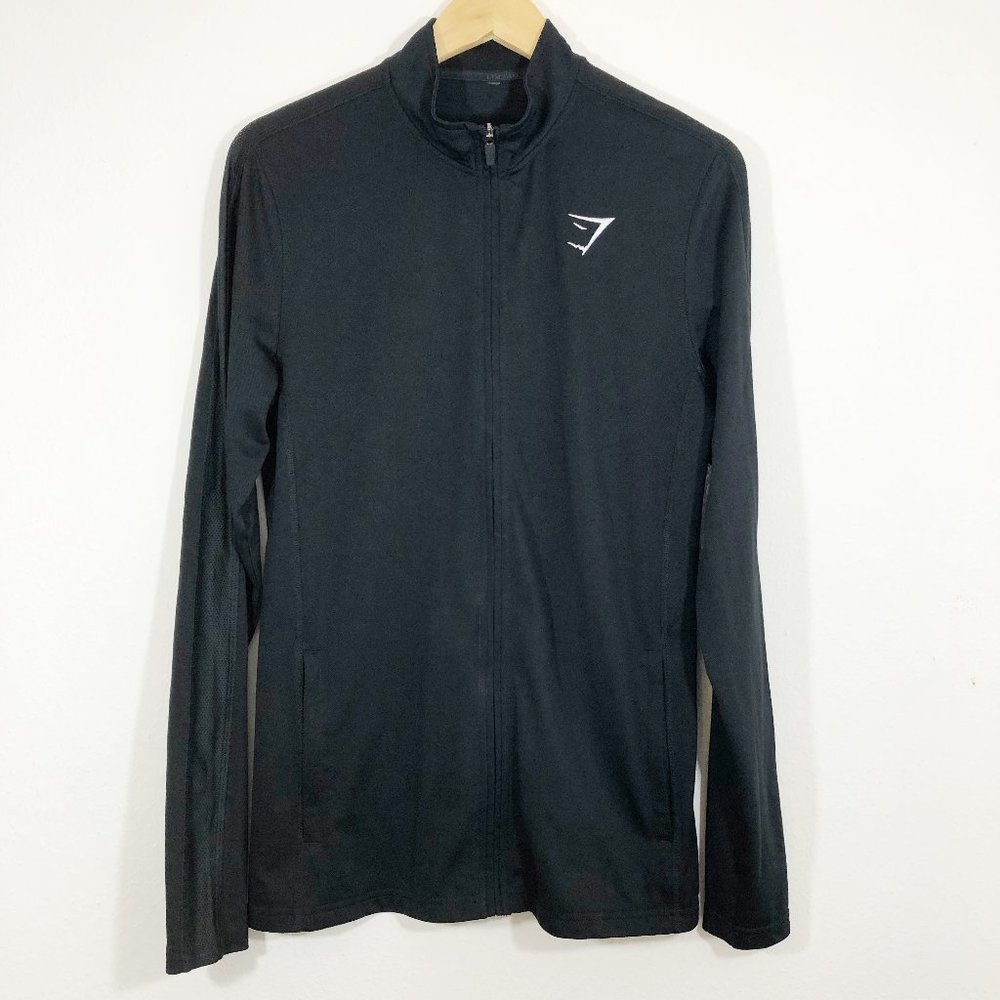 GYMSHARK Black Full-Zip Training Jacket M